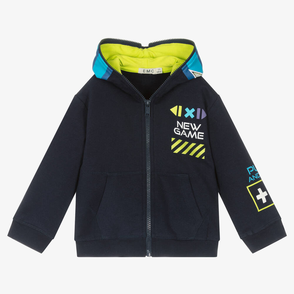 Everything Must Change-Синий хлопковый топ на молнии | Childrensalon Outlet