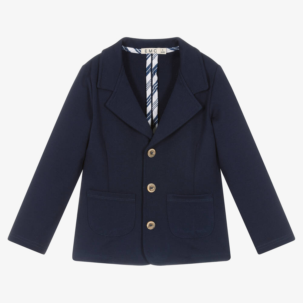 Everything Must Change - Boys Navy Blue Milano Jersey Blazer | Childrensalon