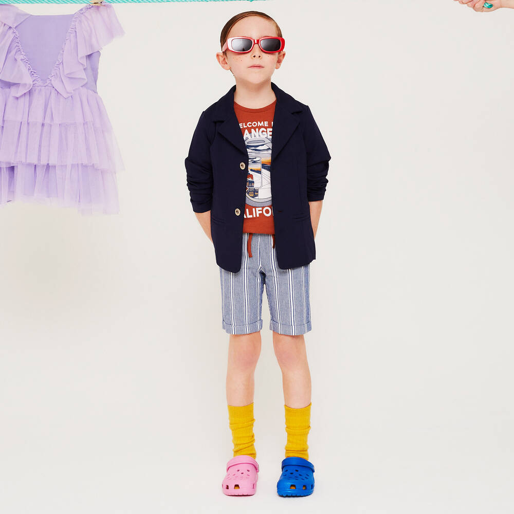 Everything Must Change-Синий трикотажный блейзер | Childrensalon Outlet