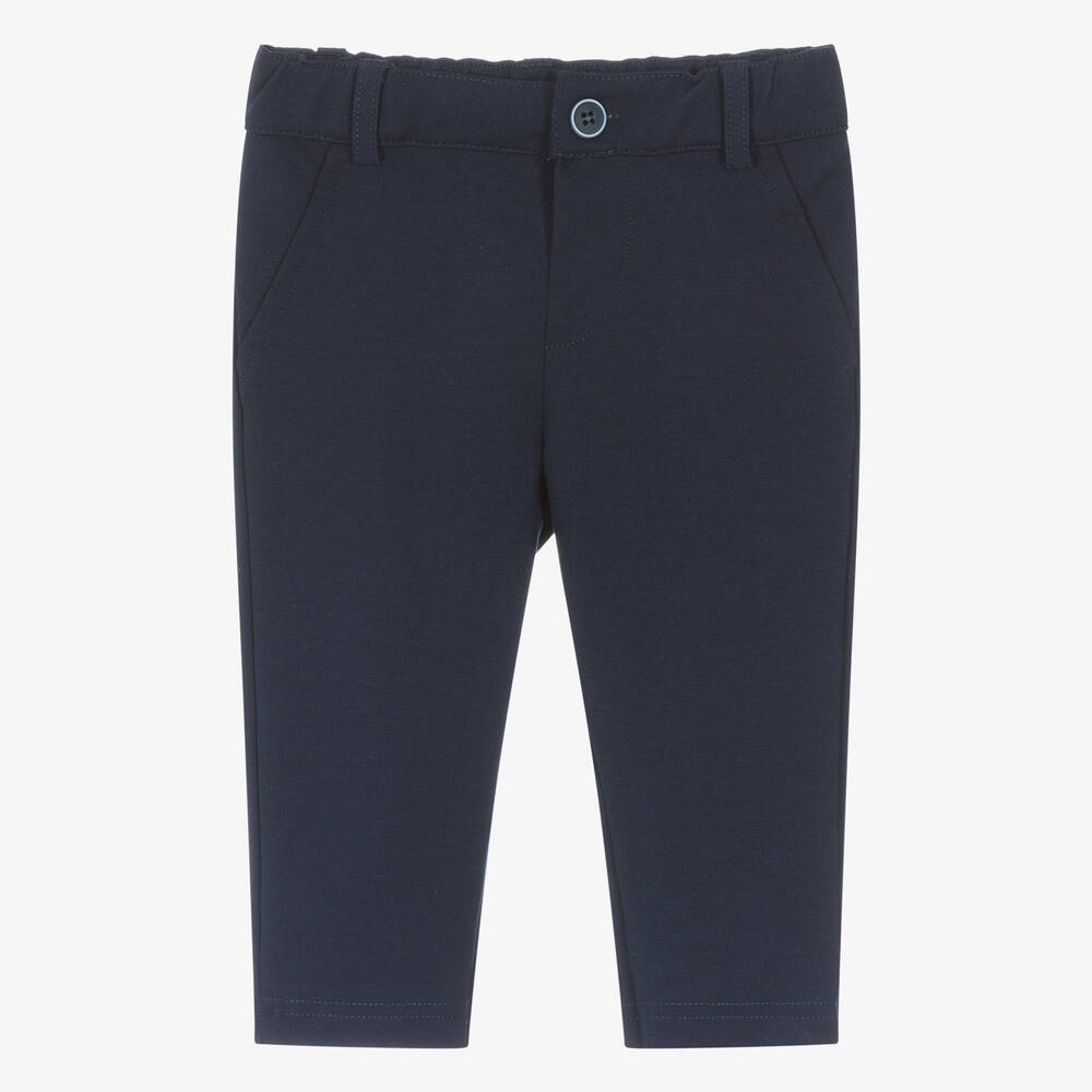 Everything Must Change-Boys Navy Blue Milano Jersey Trousers | Childrensalon Outlet