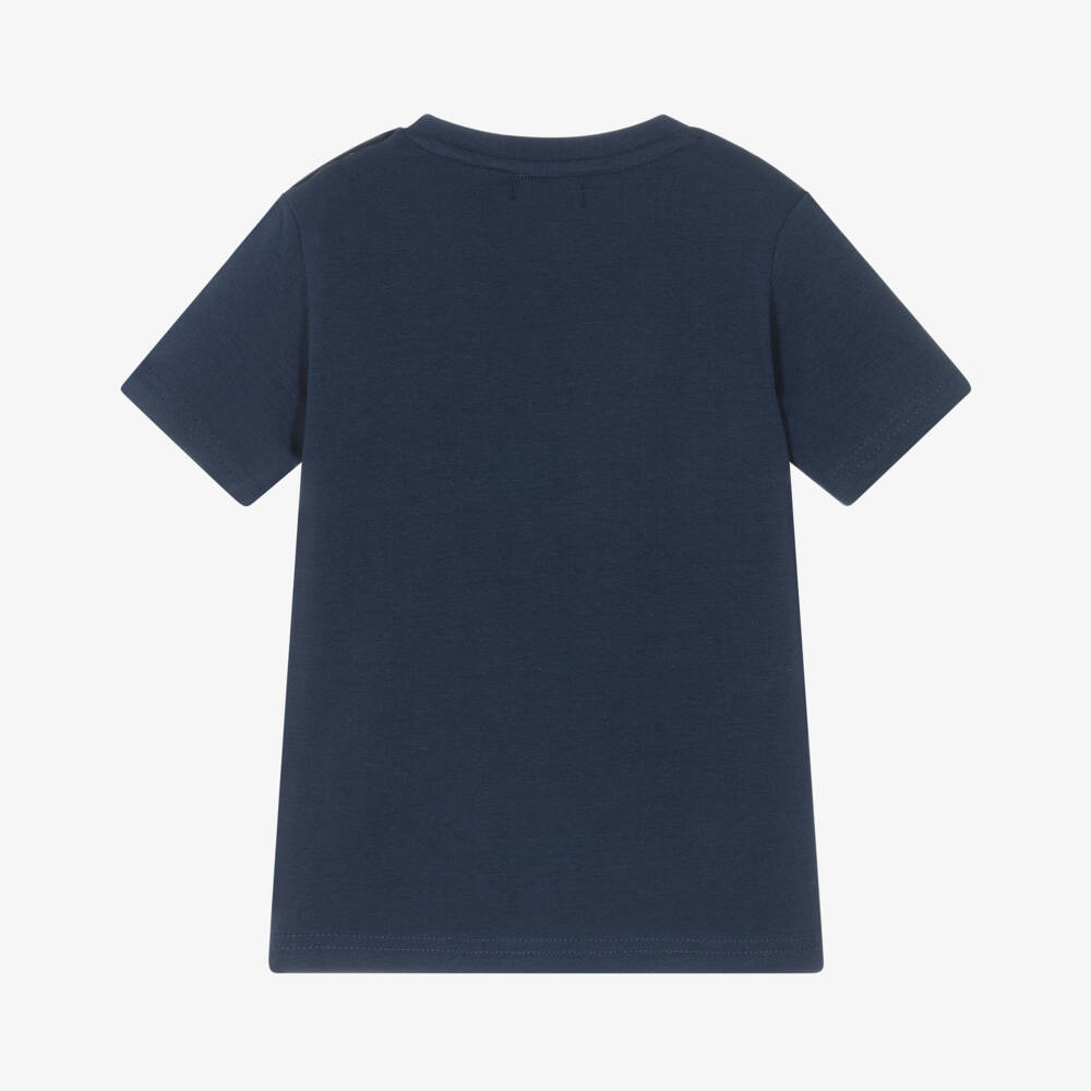 Everything Must Change-Boys Navy Tiger Print Tee | Childrensalon Outlet