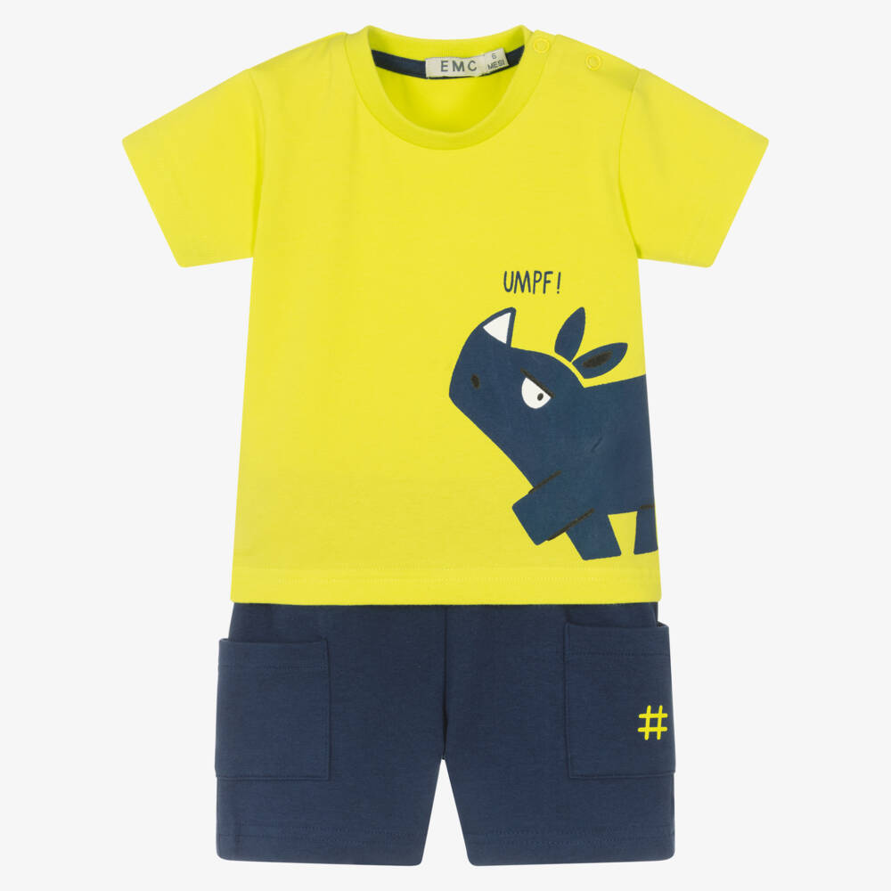 Everything Must Change-Игровой комплект шортов зеленого и синего цвета для мальчиков | Childrensalon Outlet