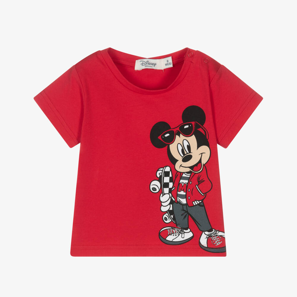 Everything Must Change-تيشيرت أحمر للأولاد بتصميم ميكي ماوس للتزلج | Childrensalon Outlet