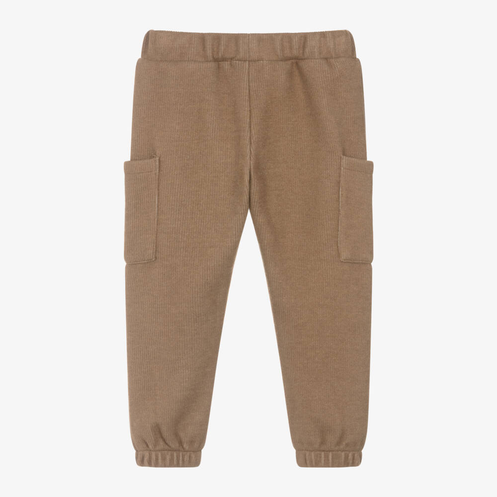 Everything Must Change-Boys Ribbed Beige Knit Trousers | Childrensalon Outlet