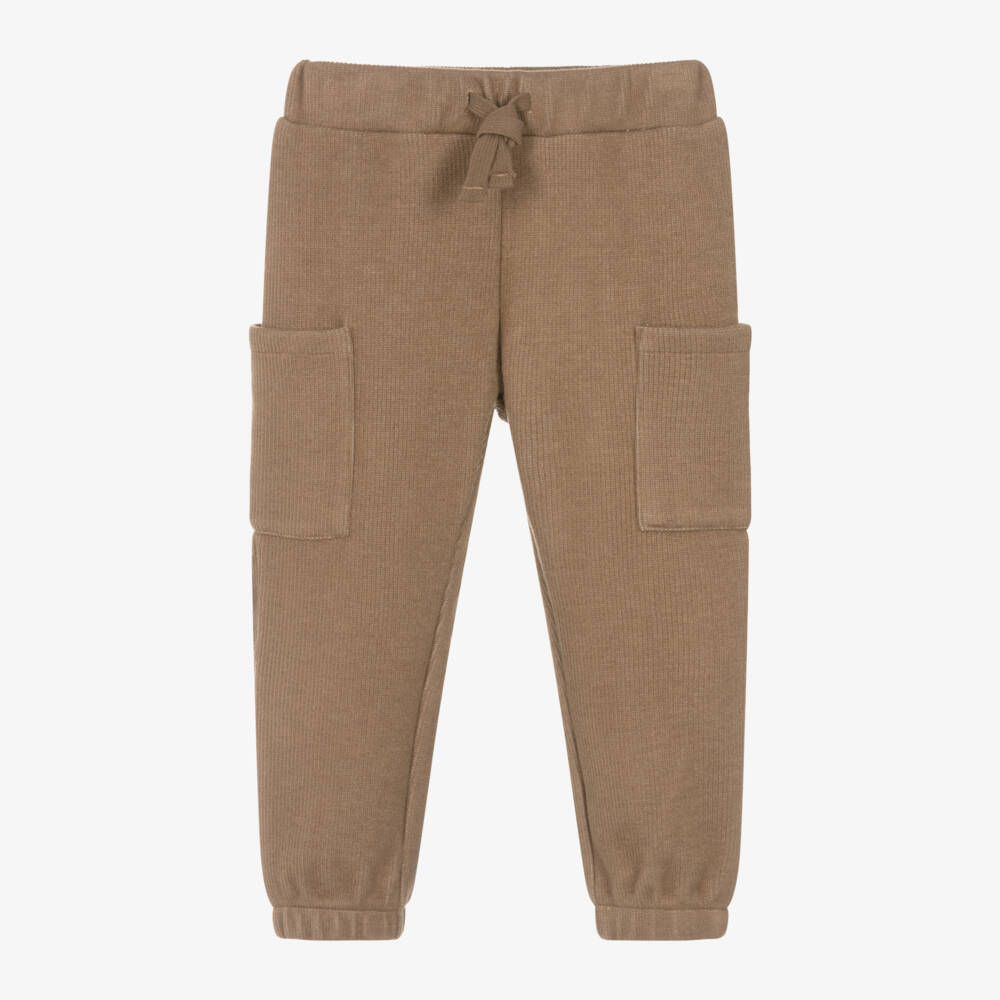 Everything Must Change-Boys Ribbed Beige Knit Trousers | Childrensalon Outlet