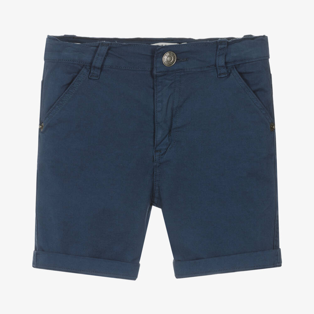 Everything Must Change-Boys Soft Navy Twill Shorts | Childrensalon Outlet