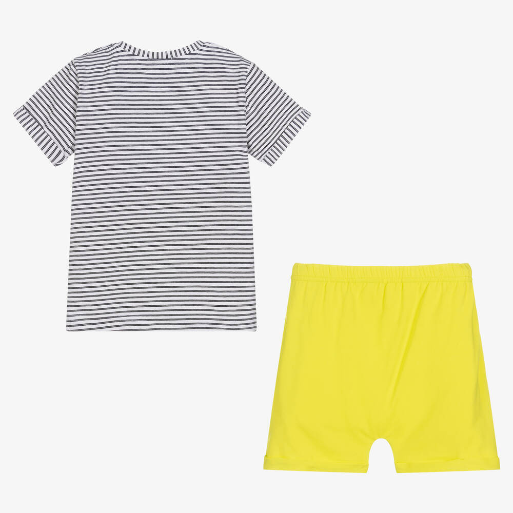 Everything Must Change-Футболка в полоску и желтые шорты из хлопка | Childrensalon Outlet