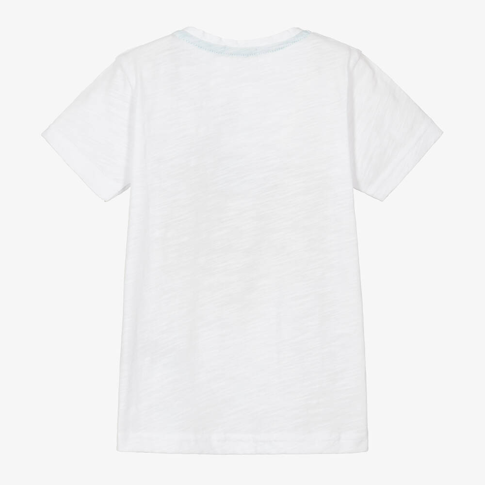 Everything Must Change-Белая хлопковая футболка с пингвинами | Childrensalon Outlet