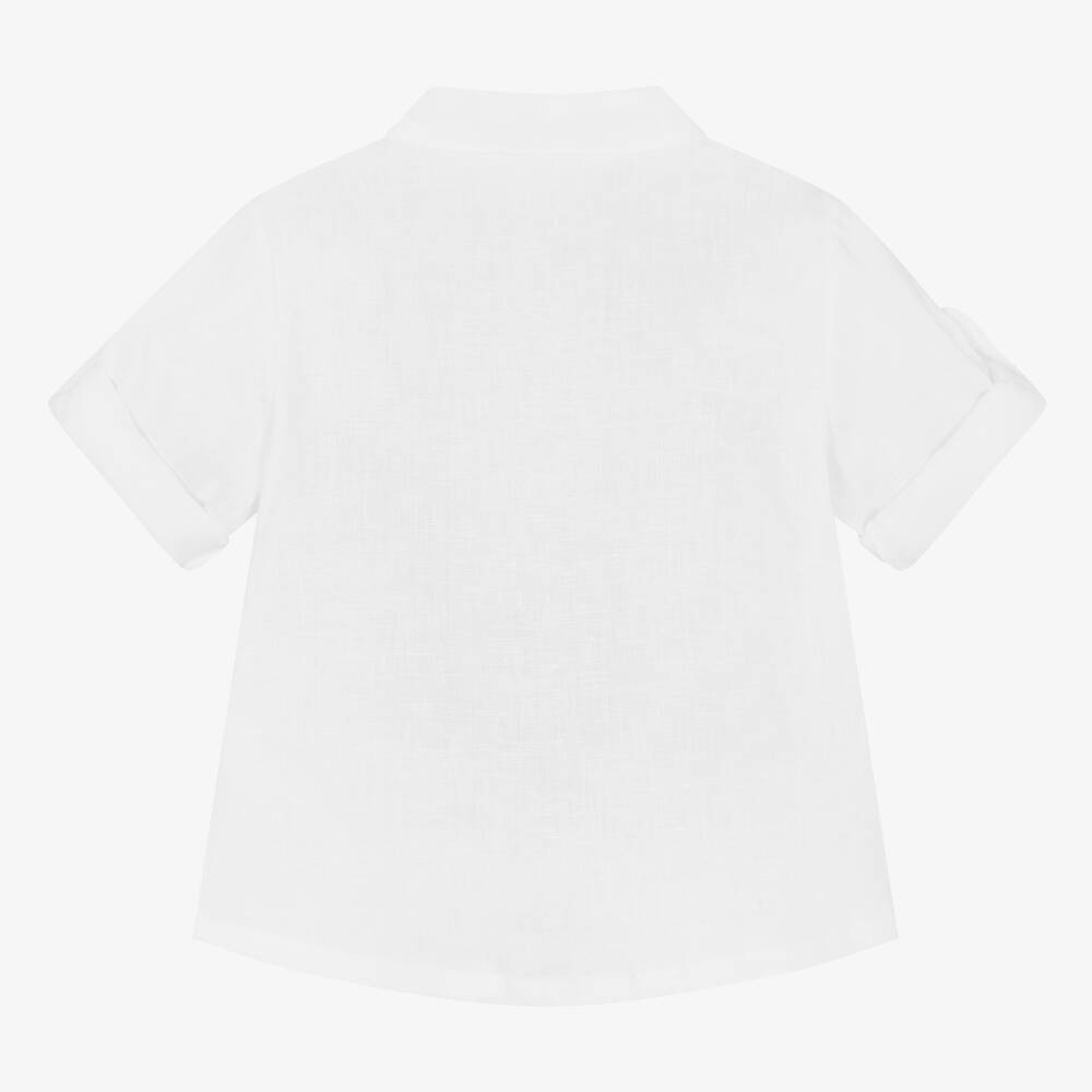 Everything Must Change-قميص كتان لون أبيض للأولاد | Childrensalon Outlet