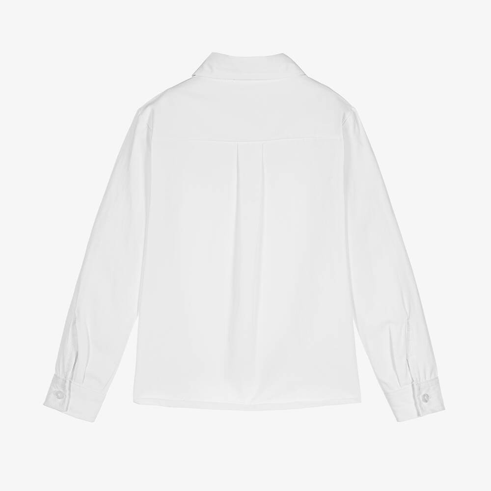 Everything Must Change - Boys White Ribbed Cotton Shirt