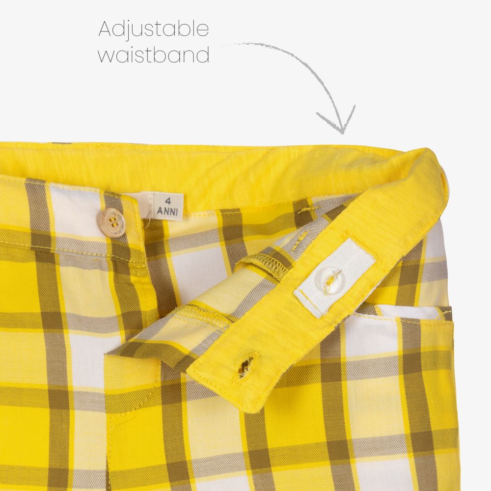 Everything Must Change-Boys Yellow Check Shorts | Childrensalon Outlet