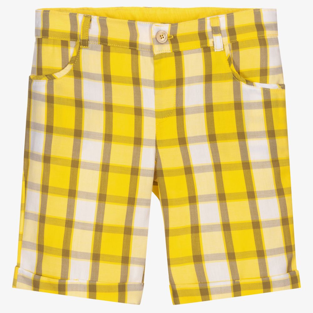 Yellow plaid sale shorts