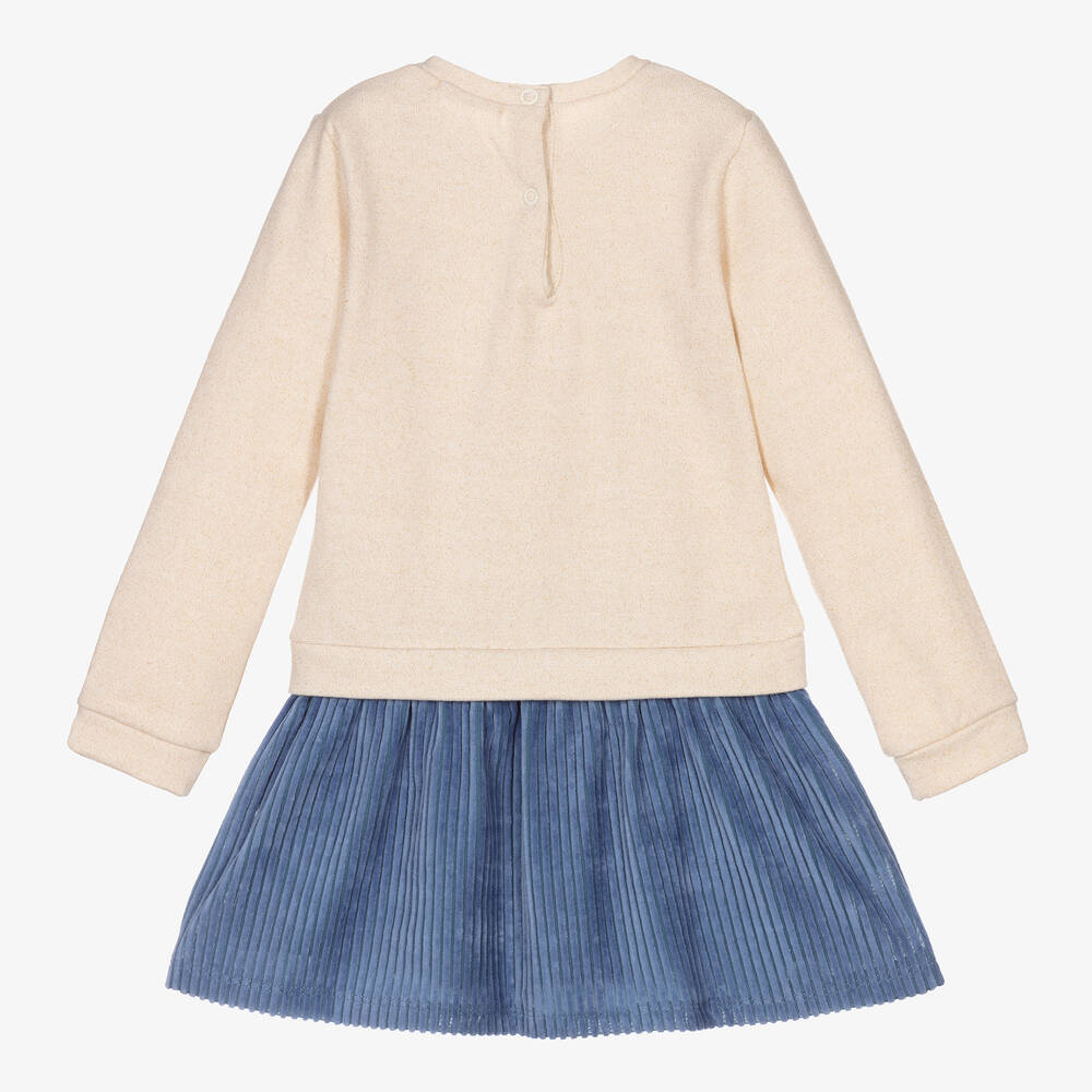 Everything Must Change-Girls Beige & Blue Dress | Childrensalon Outlet