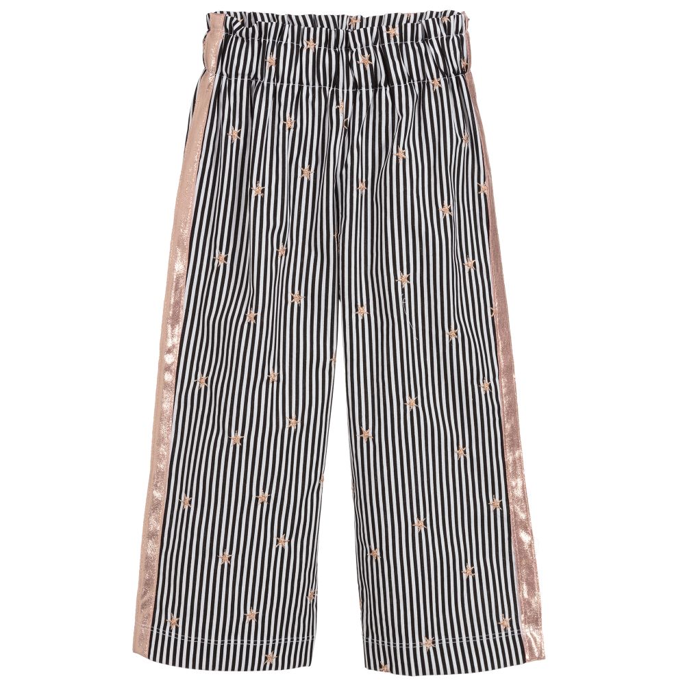 Everything Must Change - Girls Black Striped Culottes | Childrensalon