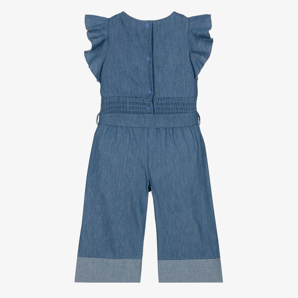 Everything Must Change-جمبسوت قطن شامبري لون أزرق للبنات | Childrensalon Outlet