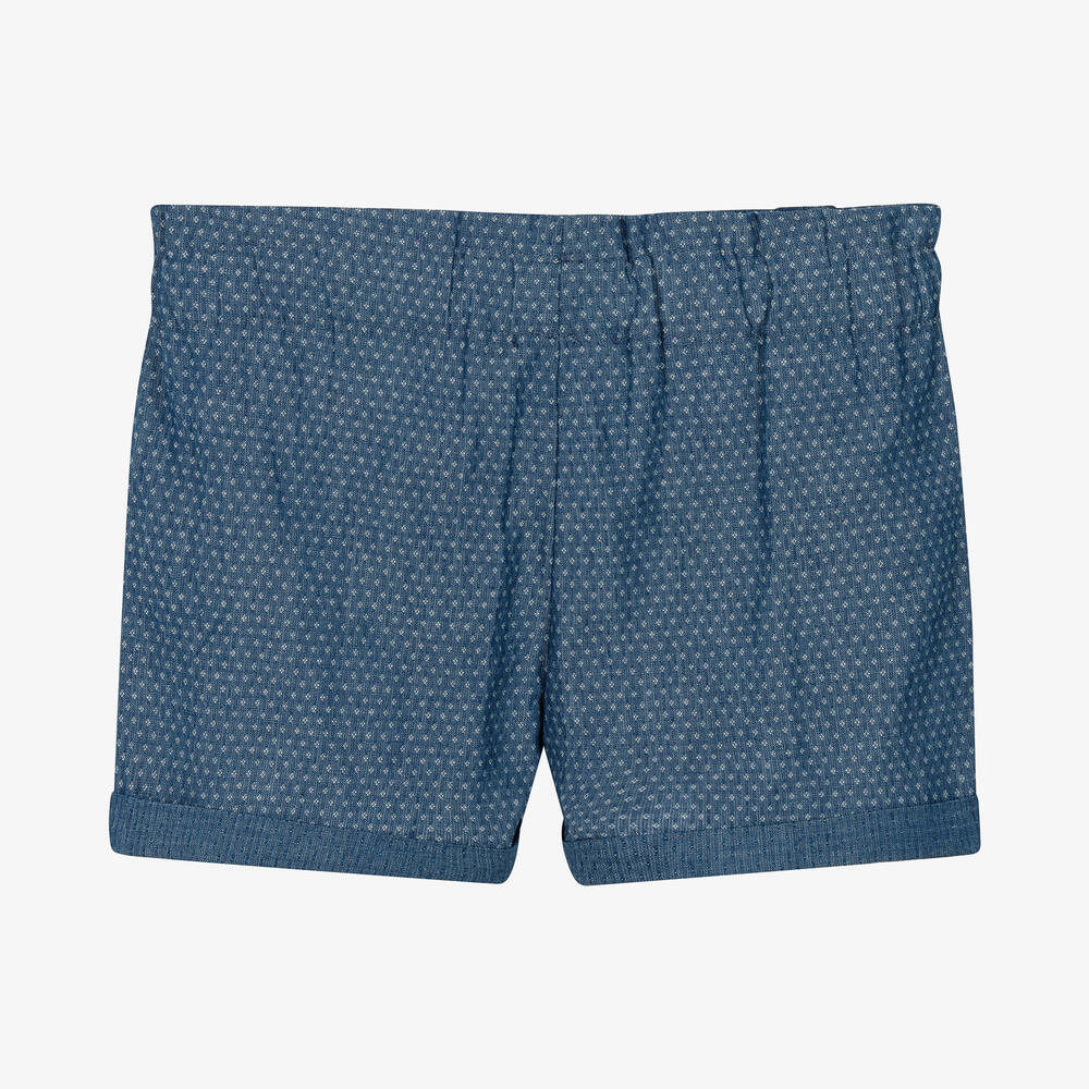 Everything Must Change-Girls Blue Cotton Shorts  | Childrensalon Outlet