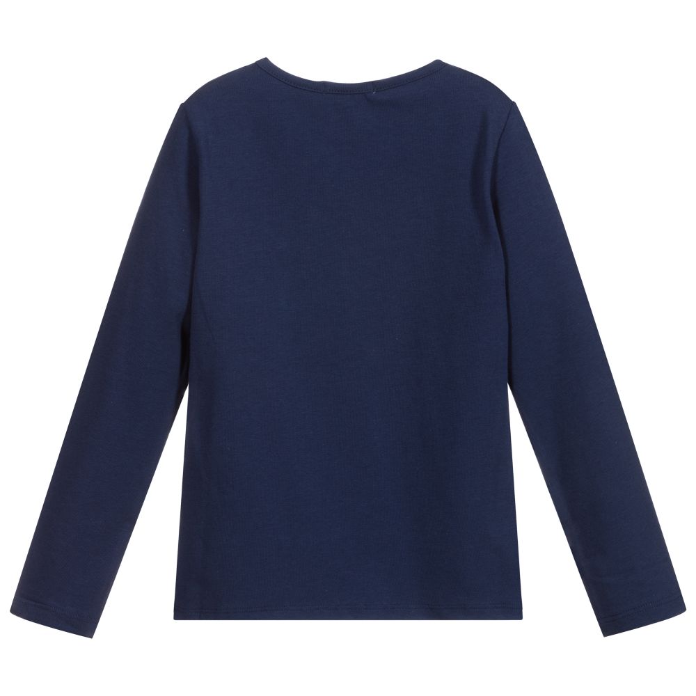 Everything Must Change - Girls Blue Cotton Top | Childrensalon Outlet
