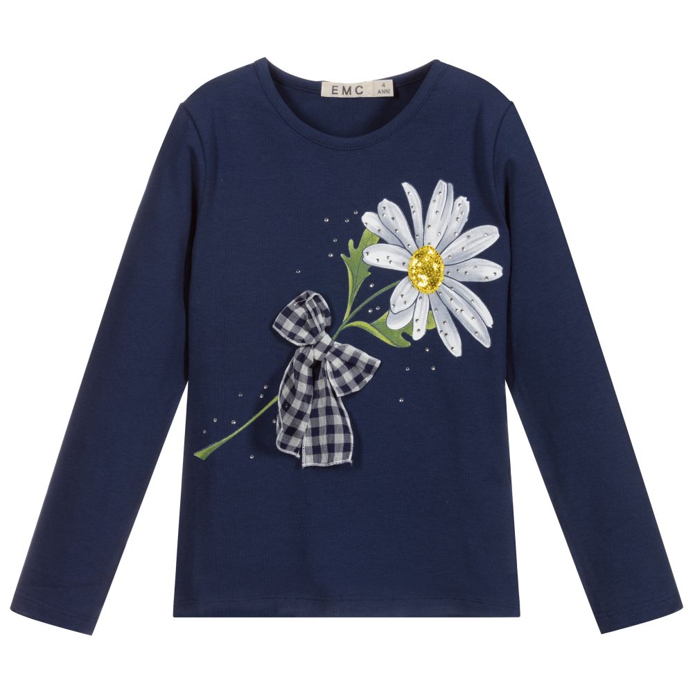 Everything Must Change-Girls Blue Cotton Top | Childrensalon Outlet