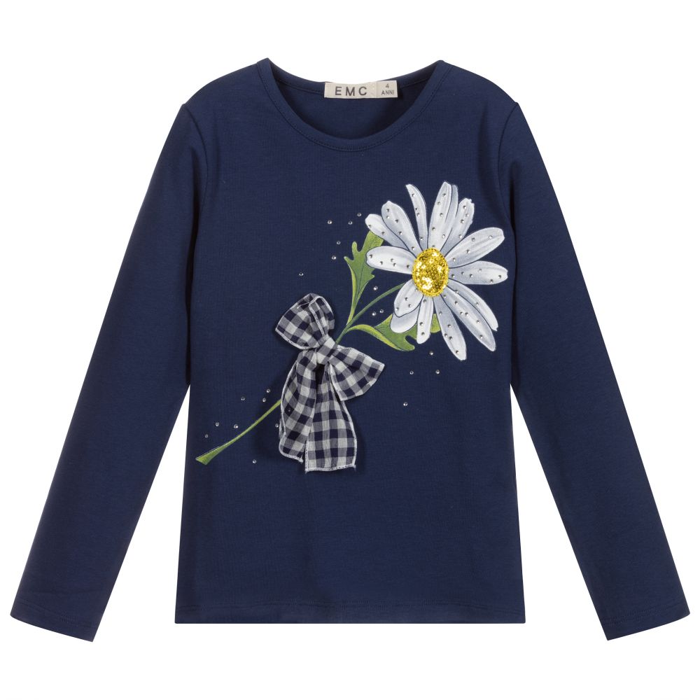 Everything Must Change - Girls Blue Cotton Top | Childrensalon