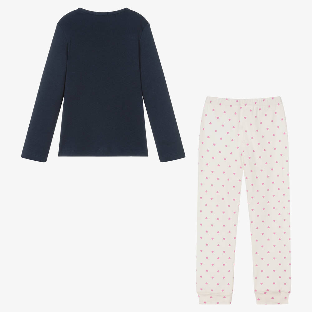 Everything Must Change-Кремово-синяя пижама для девочек | Childrensalon Outlet