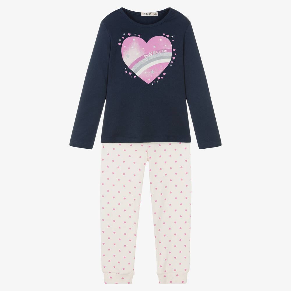 Everything Must Change-Girls Blue & Ivory Pyjamas | Childrensalon Outlet