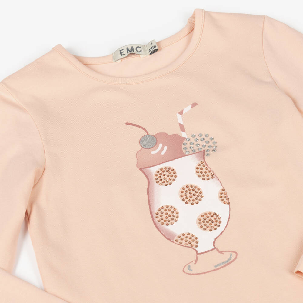 Everything Must Change-Girls Blush Milkshake Graphic Tee | Childrensalon Outlet