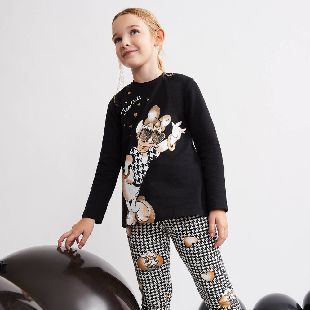 Everything Must Change-Girls Charcoal Disney Leggings Ensemble | Childrensalon Outlet