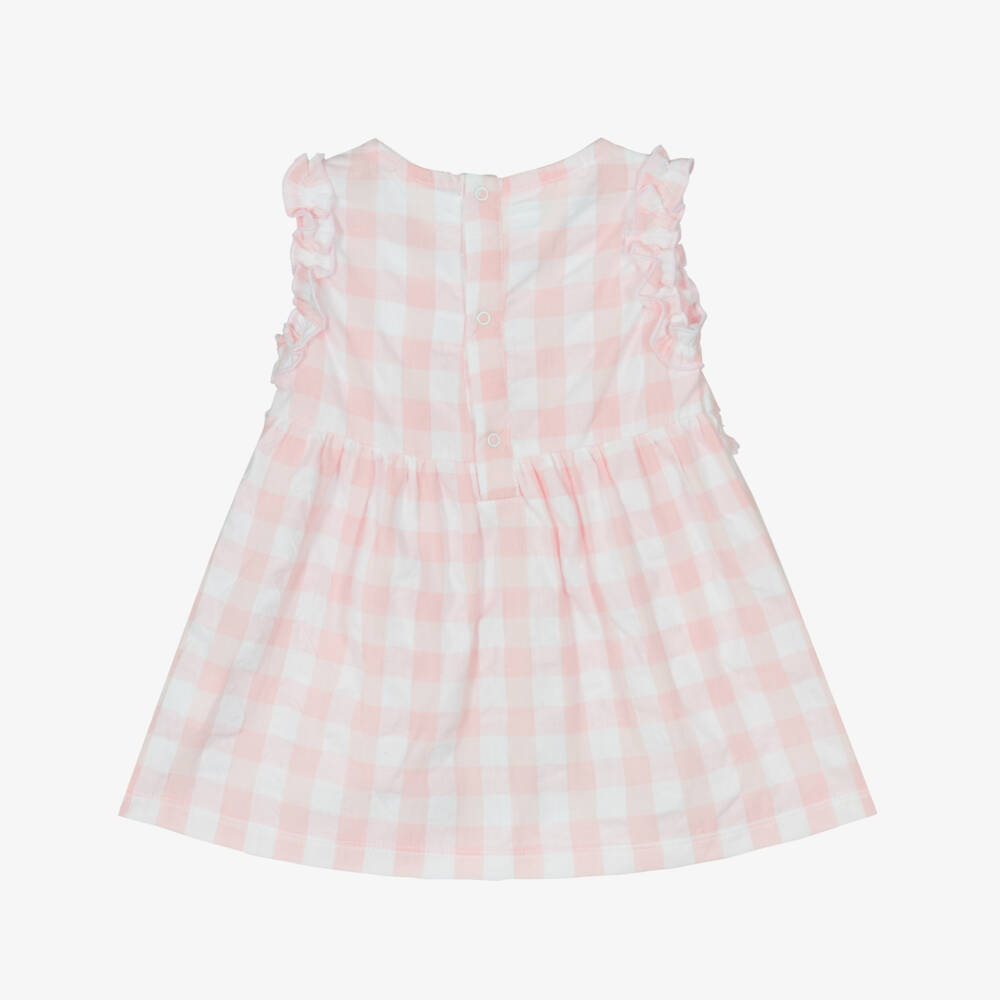 Everything Must Change-Girls Checked Pink & White Dress | Childrensalon Outlet
