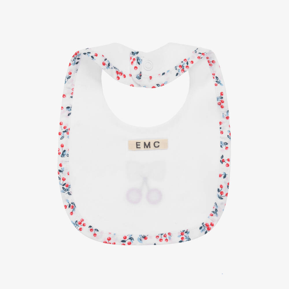 Everything Must Change-Girls Cherry Blossom White Bib | Childrensalon Outlet