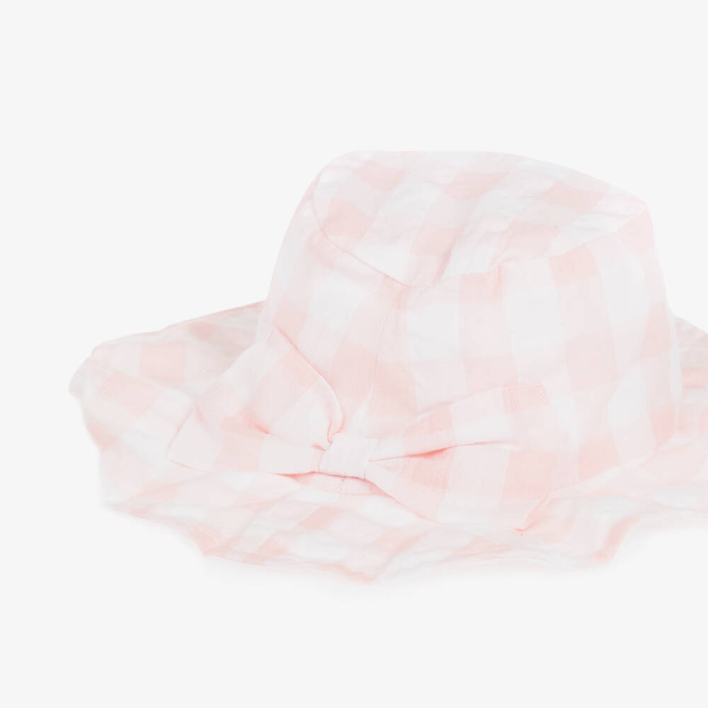 Everything Must Change-قبعة شمسية قطنية بنقشة مربعات للبنات | Childrensalon Outlet