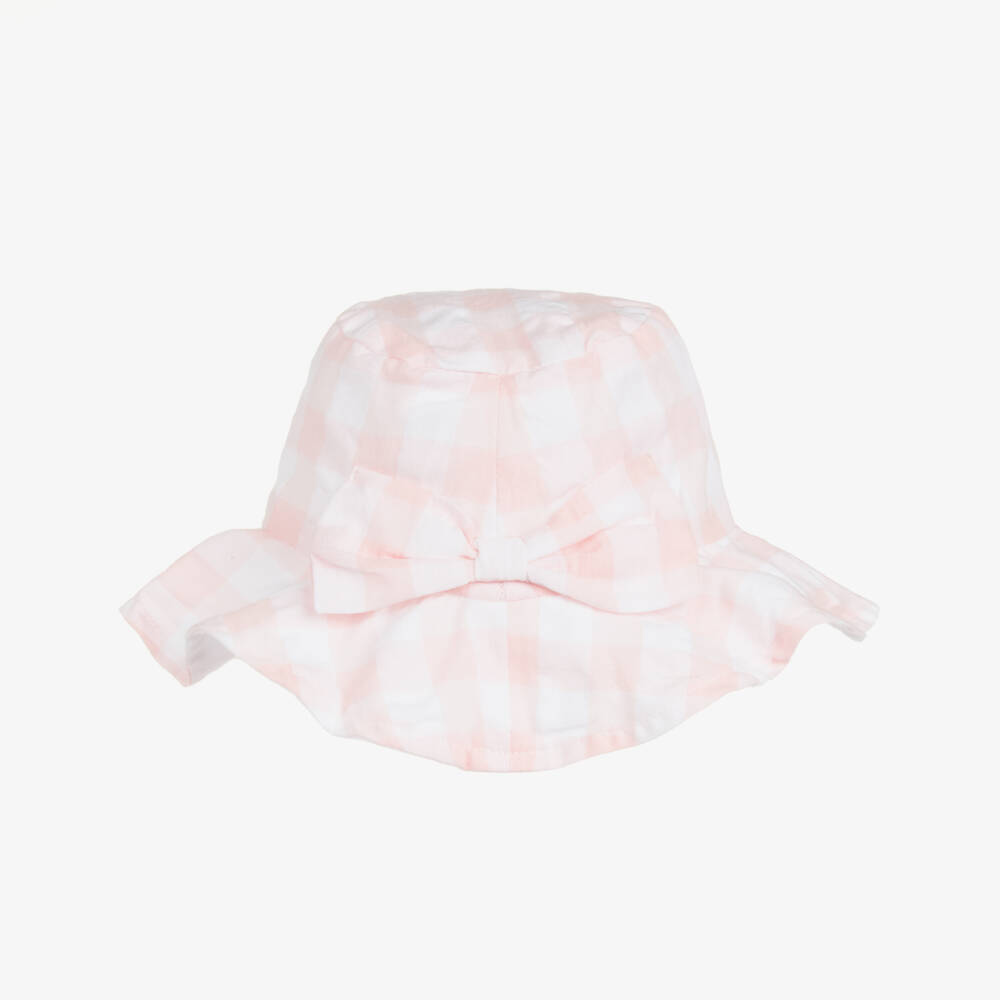 Everything Must Change-قبعة شمسية قطنية بنقشة مربعات للبنات | Childrensalon Outlet