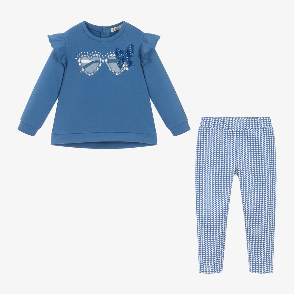 Everything Must Change-Girls Cozy Blue Legging Ensemble | Childrensalon Outlet