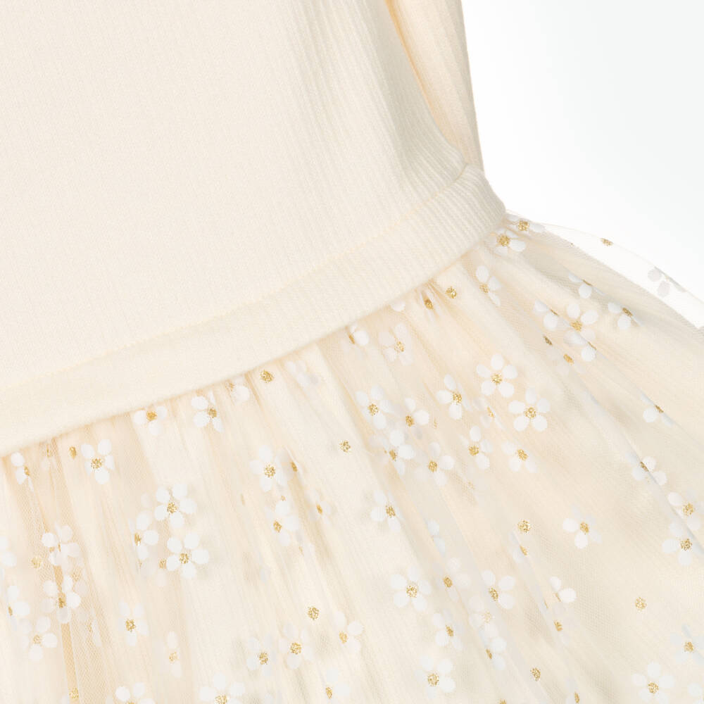 Everything Must Change-Girls Cream Floral Tulle Dress | Childrensalon Outlet