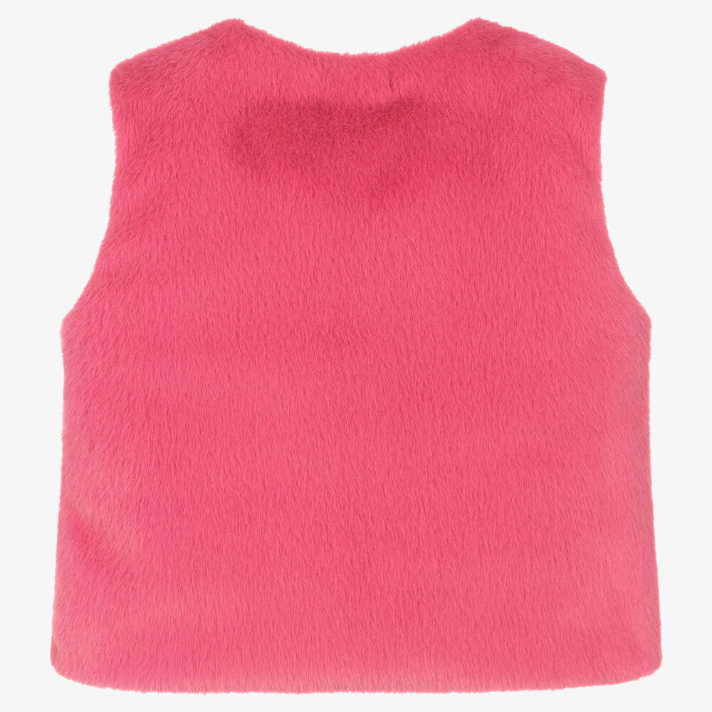 Everything Must Change-Girls Fuchsia Pink Faux Fur Gilet | Childrensalon Outlet
