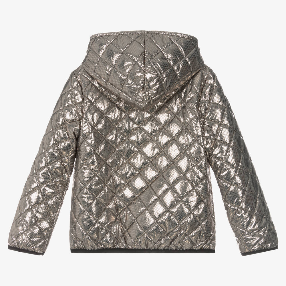 Gold quilted jacket outlet