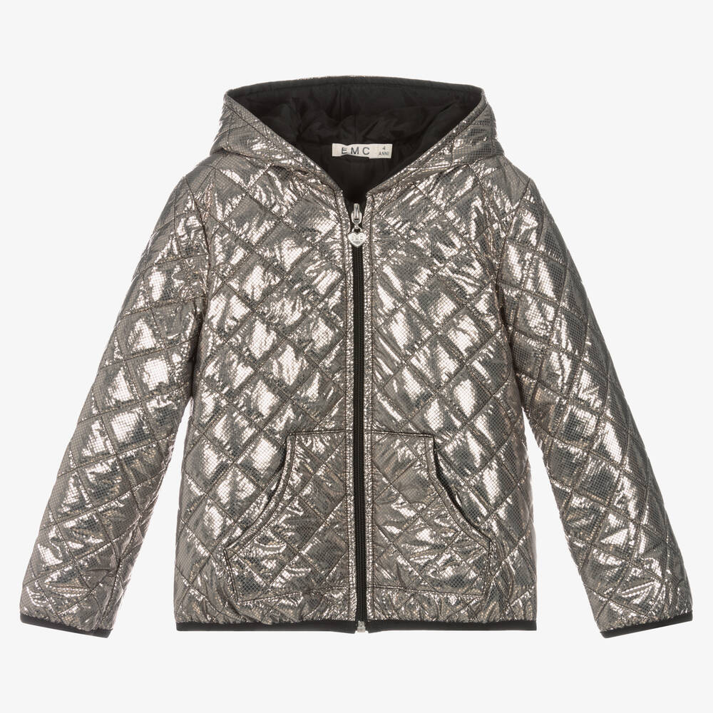 Everything Must Change - Girls Gold Quilted Jacket | Childrensalon