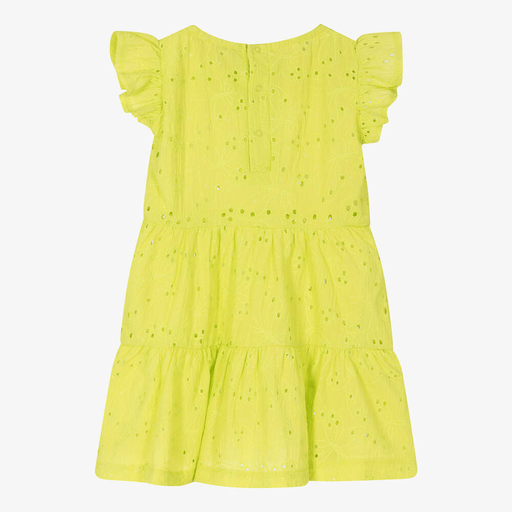Everything Must Change-Girls Green Broderie Anglaise Butterfly Dress | Childrensalon Outlet
