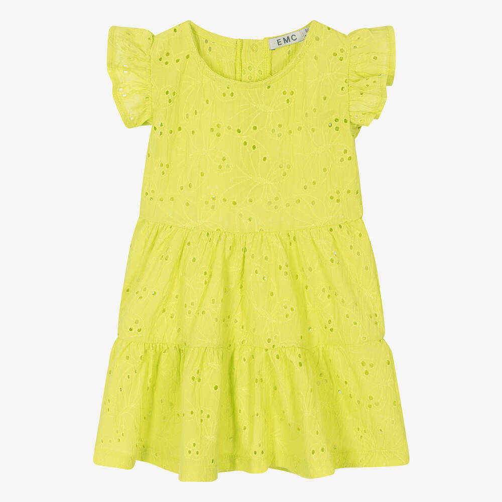 Everything Must Change-Girls Green Broderie Anglaise Butterfly Dress | Childrensalon Outlet