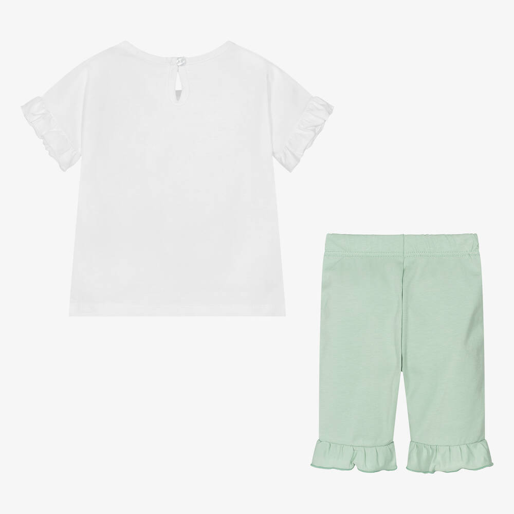 Everything Must Change-Girls Green Cotton Leggings Set | Childrensalon Outlet