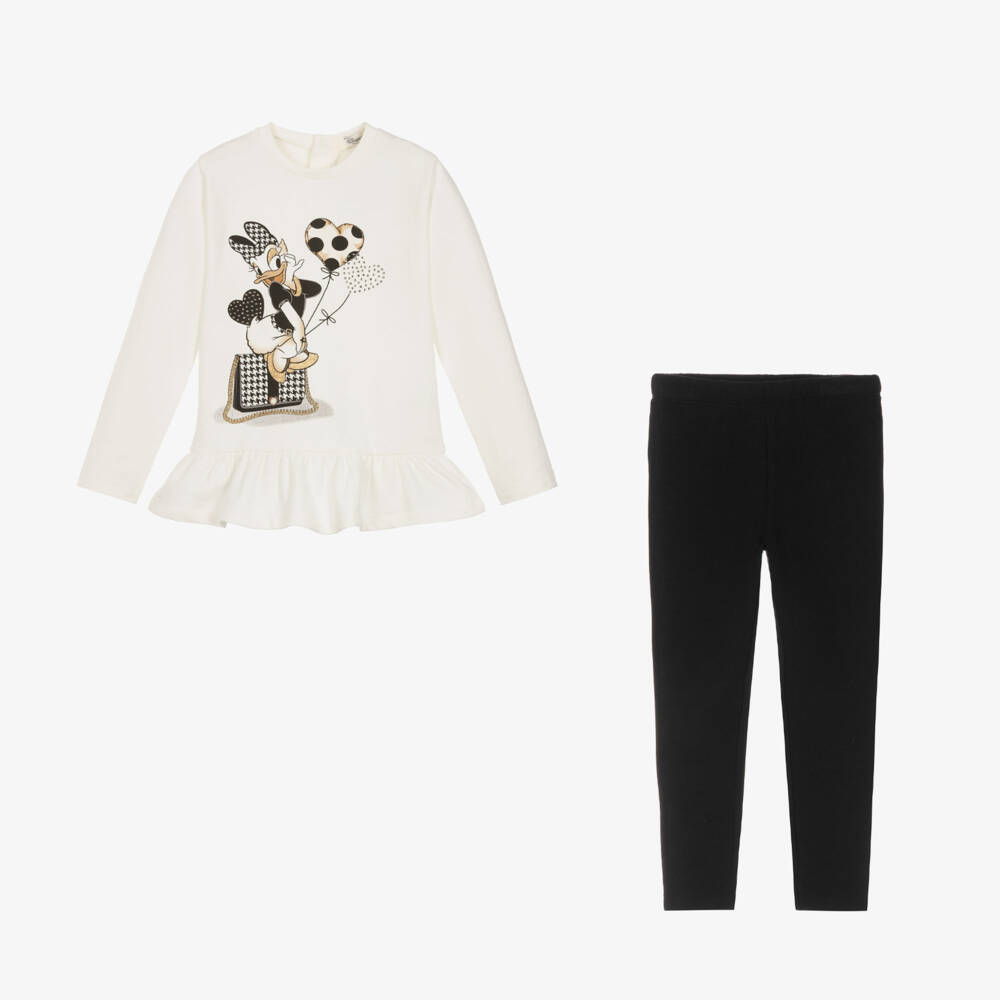 Everything Must Change-Girls Ivory & Black Daisy Outfit | Childrensalon Outlet