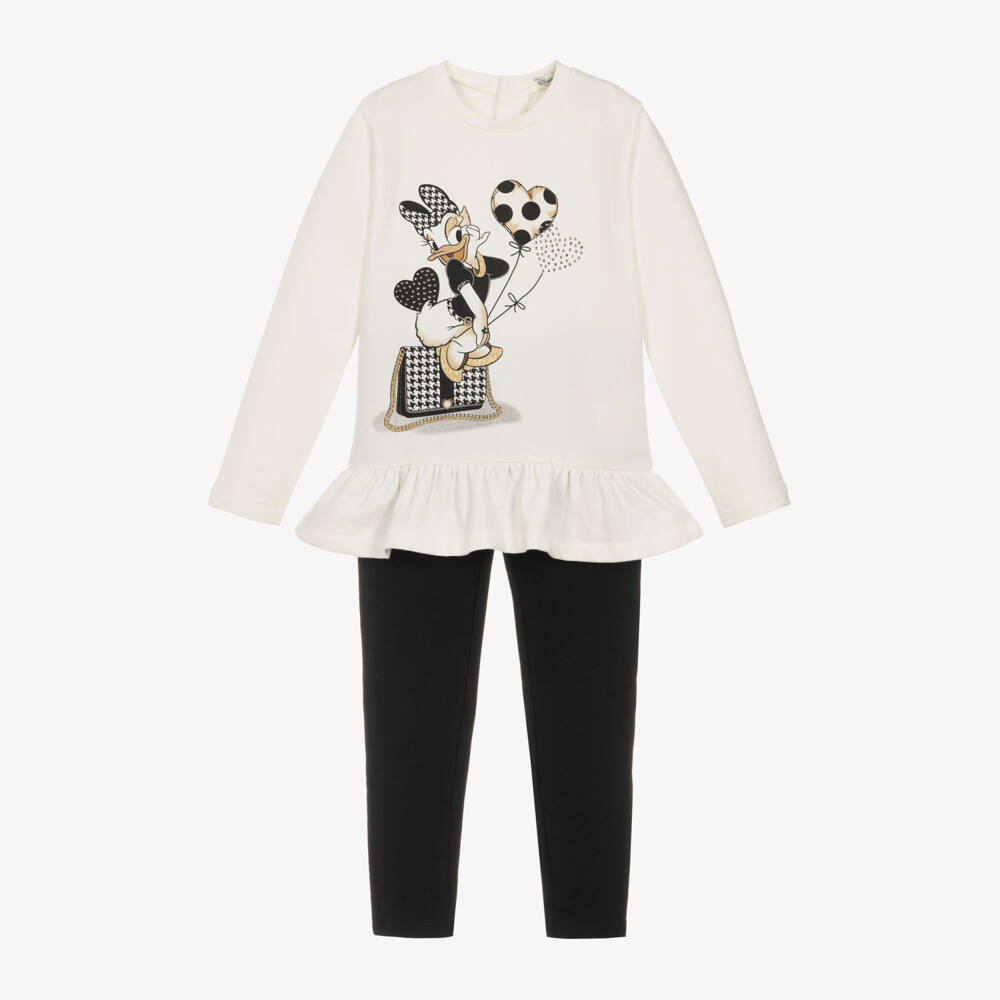 Everything Must Change-Girls Ivory & Black Daisy Outfit | Childrensalon Outlet