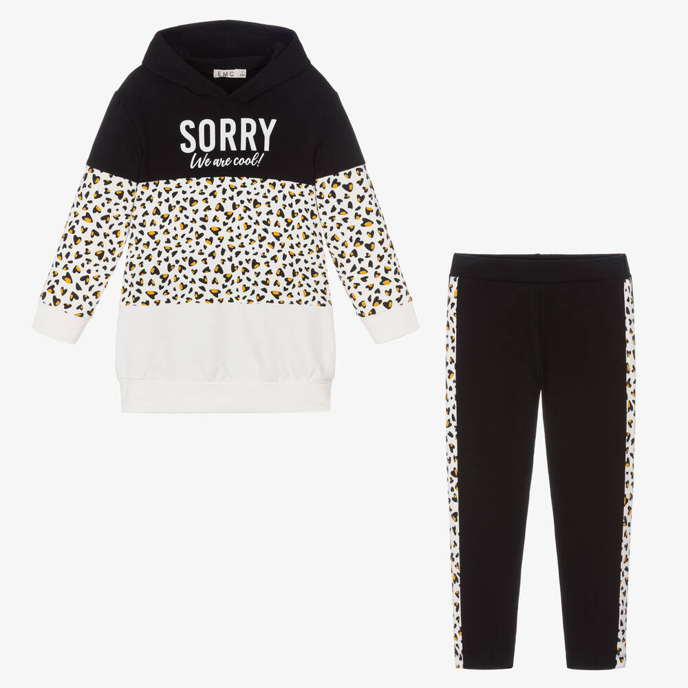 Everything Must Change-Girls Ivory & Black Leggings Set | Childrensalon Outlet