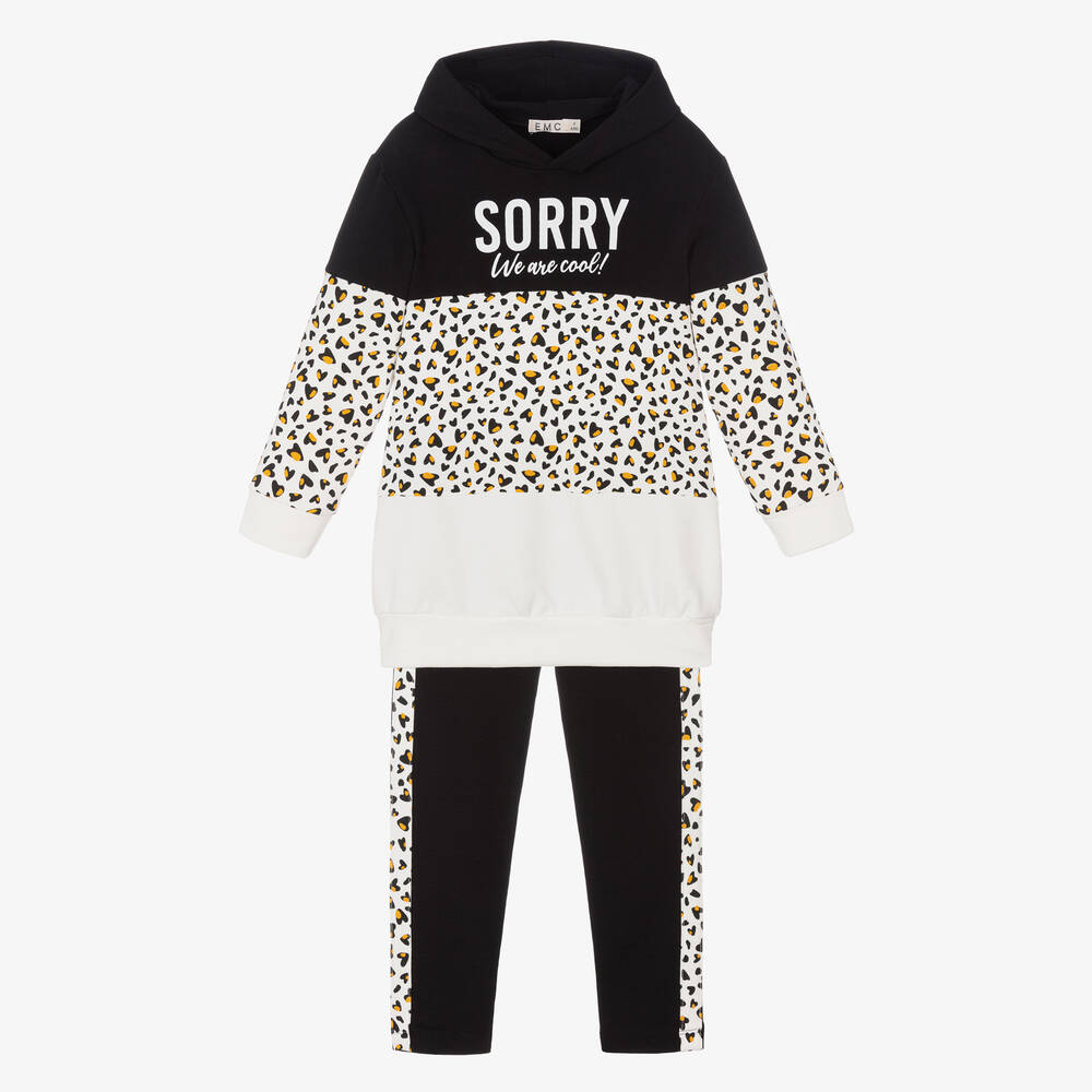 Everything Must Change - Girls Ivory & Black Leggings Set | Childrensalon