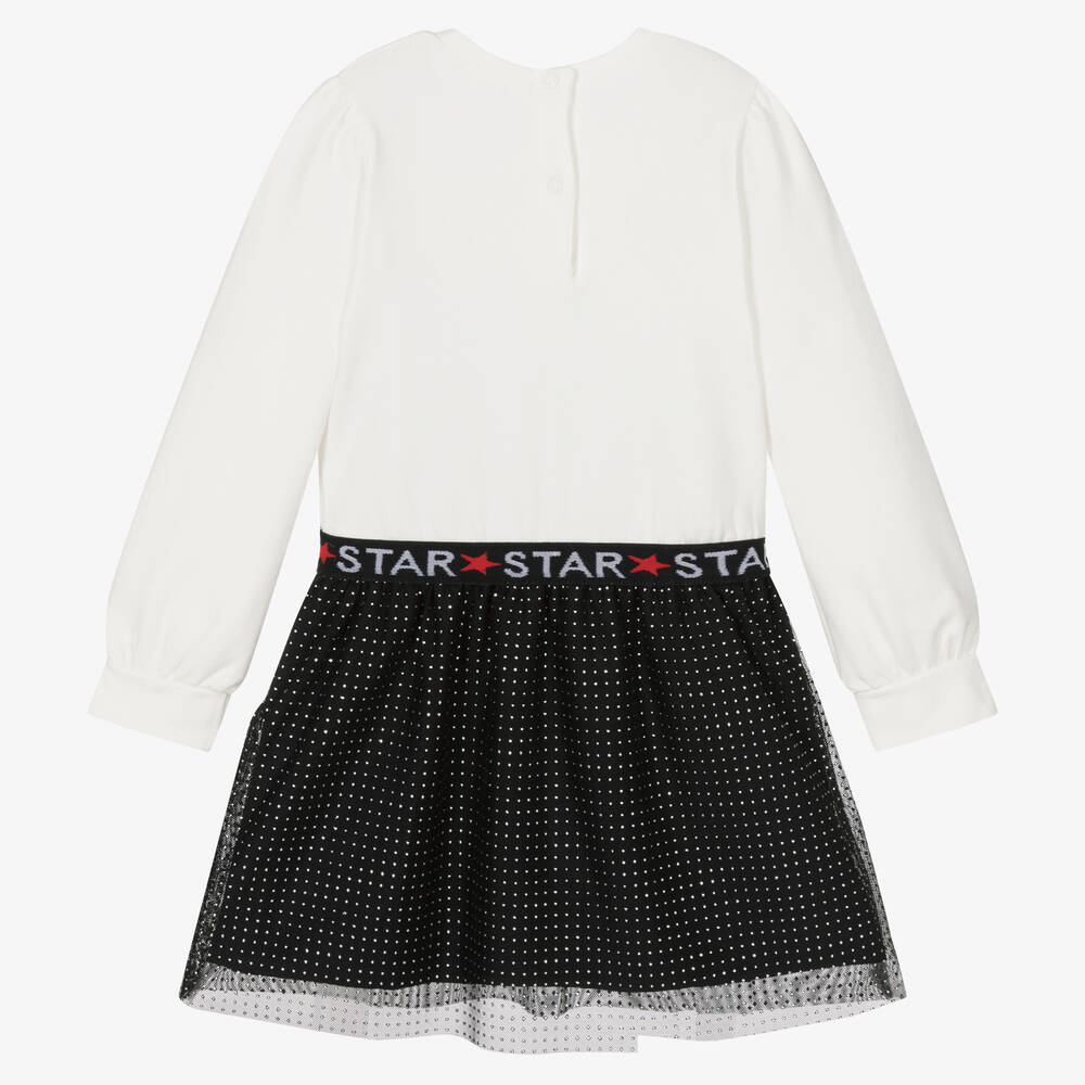 Everything Must Change-Girls Ivory & Black Tulle Dress | Childrensalon Outlet