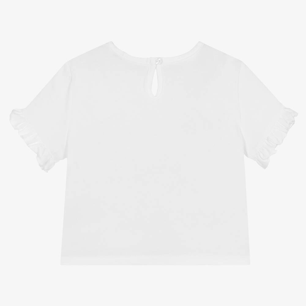 Everything Must Change-Girls Ivory Cotton Daisy Top | Childrensalon Outlet