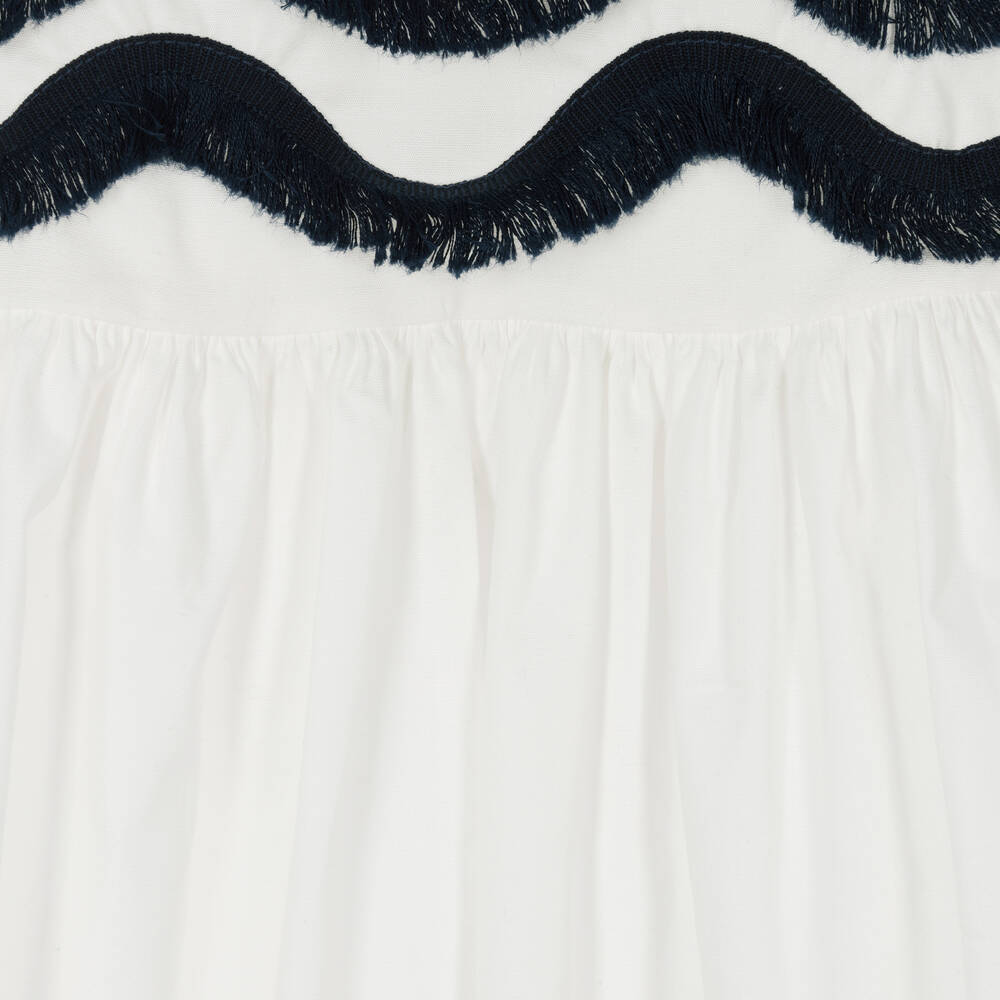 Everything Must Change-Girls Ivory Cotton Fringed Dress | Childrensalon Outlet