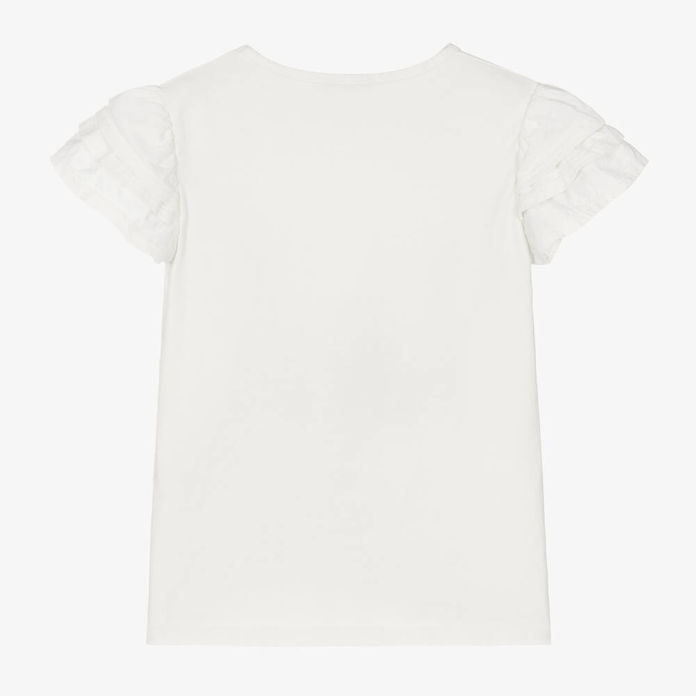 Everything Must Change-Girls Ivory Cotton T-Shirt | Childrensalon Outlet