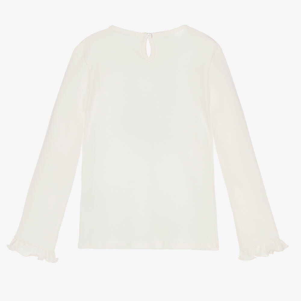 افريثينغ مست تشاينج-Girls Ivory Cotton Top | Childrensalon Outlet
