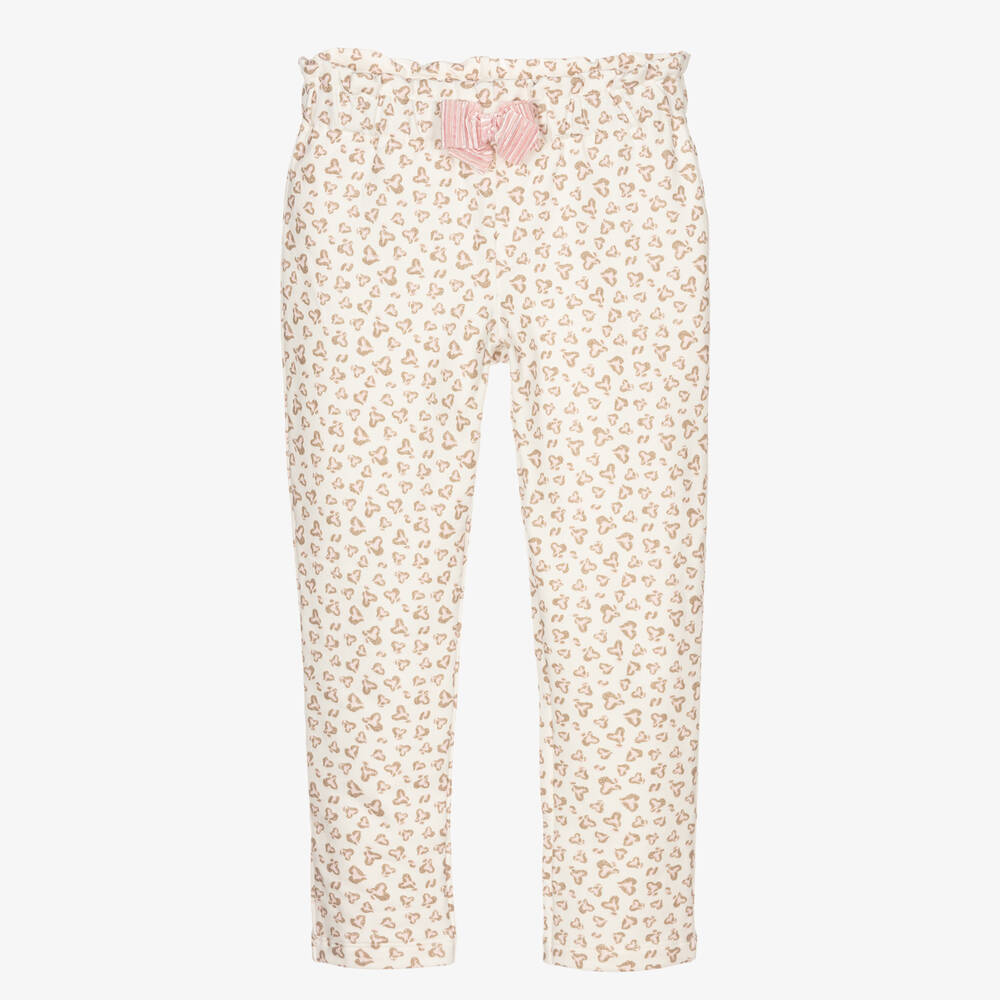 Everything Must Change - Girls Ivory Cotton Trousers | Childrensalon