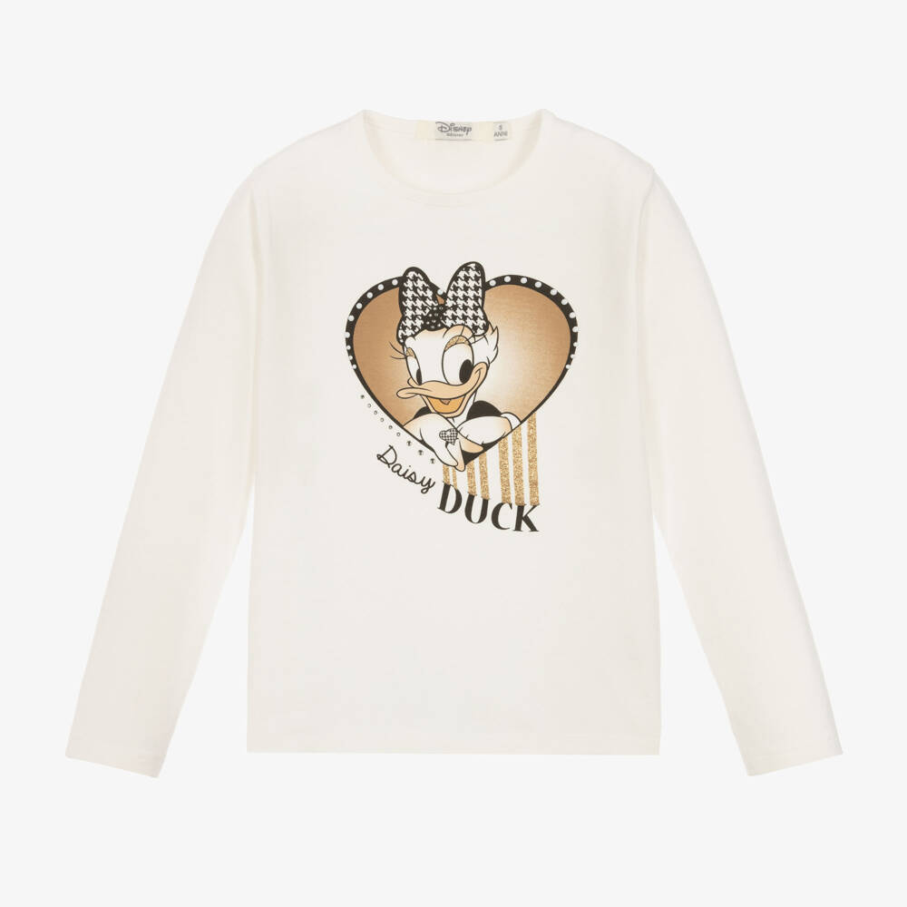 Everything Must Change-Girls Ivory Disney Cotton Tee | Childrensalon Outlet